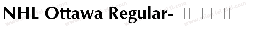 NHL Ottawa Regular字体转换